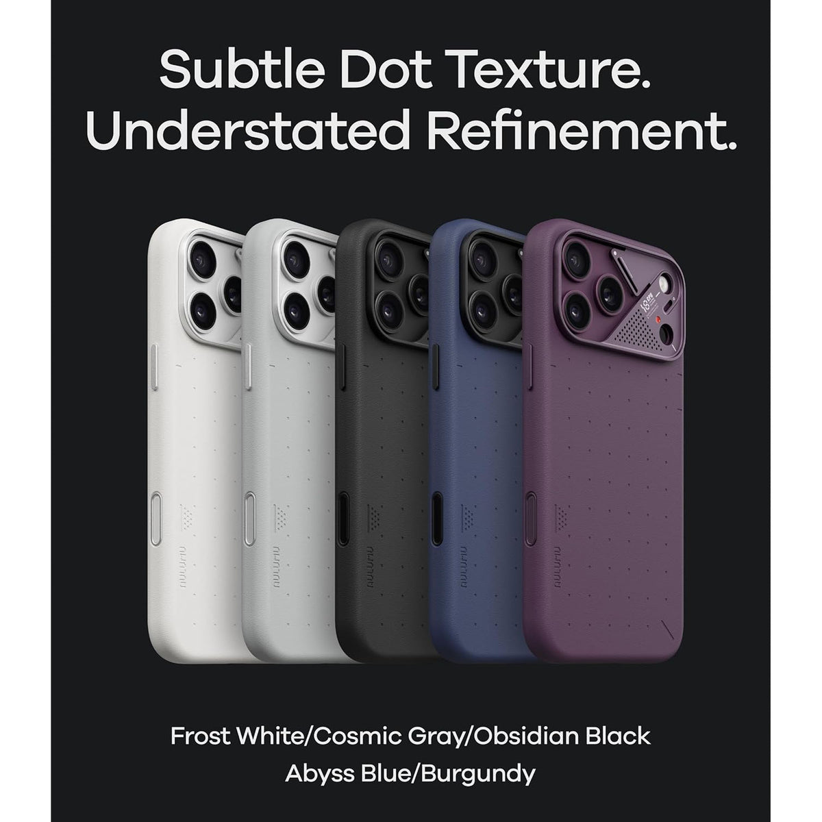 AULUMU A18 Particle Vegan Leather Case for iPhone 18 Pro Max / 18 Pro / 17 Pro Max / 17 Pro with Camera Control Button