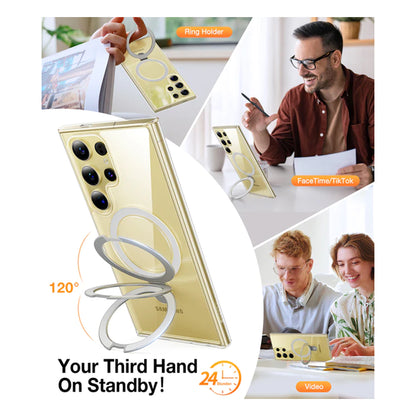TORRAS UPRO Ostand Clear Case for Samsung Galaxy S24 Ultra - Magsafe Compatible - Forexengineer -Malaysia- 6938075665845