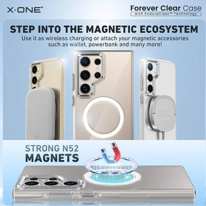 X.One Forever Clear ( Anti-Yellowing ) Phone Case for Samsung Galaxy S24 Series - Magsafe Compatible - Forexengineer -Malaysia- 656575775439-656575775448-656575775425