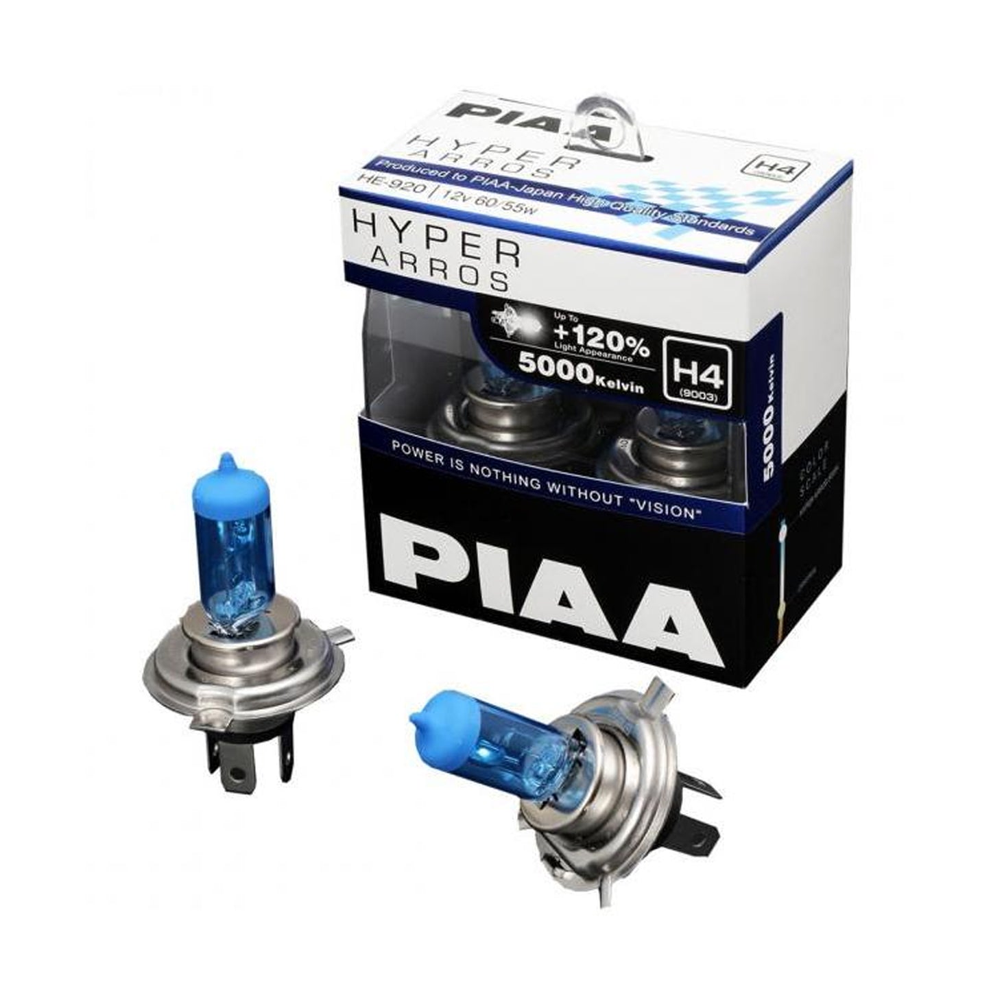 [1 Year Warranty] PIAA Hyper Arros 5000k Halogen Bulb H1 / H3 / H4 / H7 / H8 / H11 / HB3 / HB4 - 2 pcs Bulb