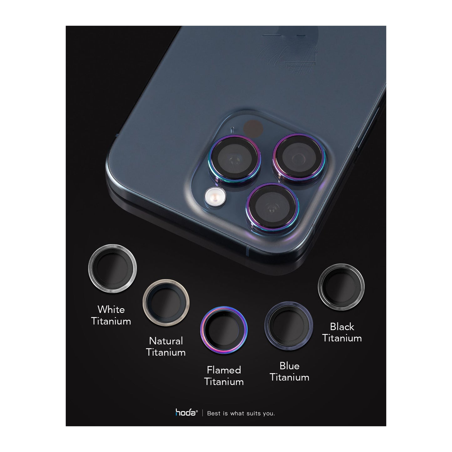 Hoda Sapphire Lens Protector for iPhone 16 Series - With Helper