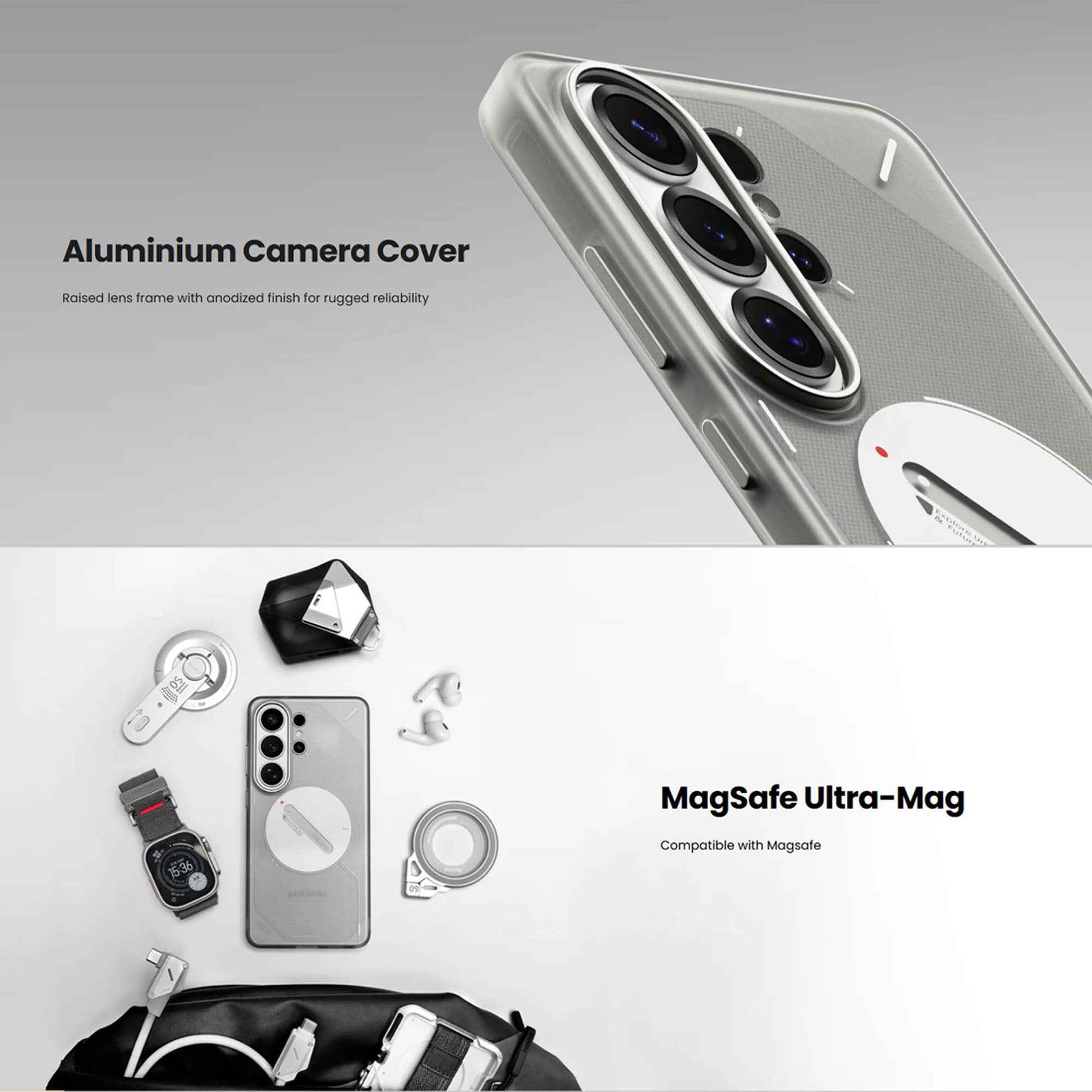 AULUMU Frosted Glow Case for Samsung Galaxy S26 Ultra - Magsafe Compatible