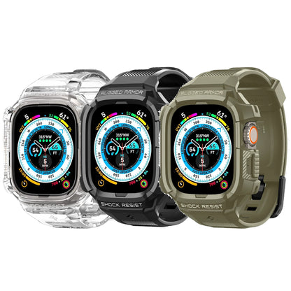 Spigen Rugged Armor Pro for Apple Watch Ultra 2 / Ultra - 49mm - Adjustable Band + Protective Cover - Forexengineer -Malaysia- 8809811868791-8809811868807-8809896742733