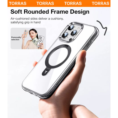 TORRAS Magnetic UPRO Ostand SS Air-Bounce for iPhone 15 Series - MagSafe Compatible - Forexengineer -Malaysia- 6938075610289-6938075610272-6938075638733-6938075650704