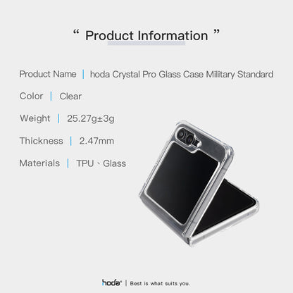 Hoda Crystal Pro Glass Case Military Standard for Samsung Z Flip 5 / Z Fold 5 - Clear - Forexengineer -Malaysia- 4711441975753-4711441975739