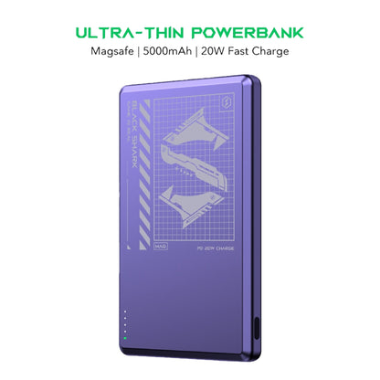 Black Shark 5000mAh Blade MagSafe Power Bank & Type-C PD 20W Fast Charging - Forexengineer -Malaysia- 6975498360537-6975498360506