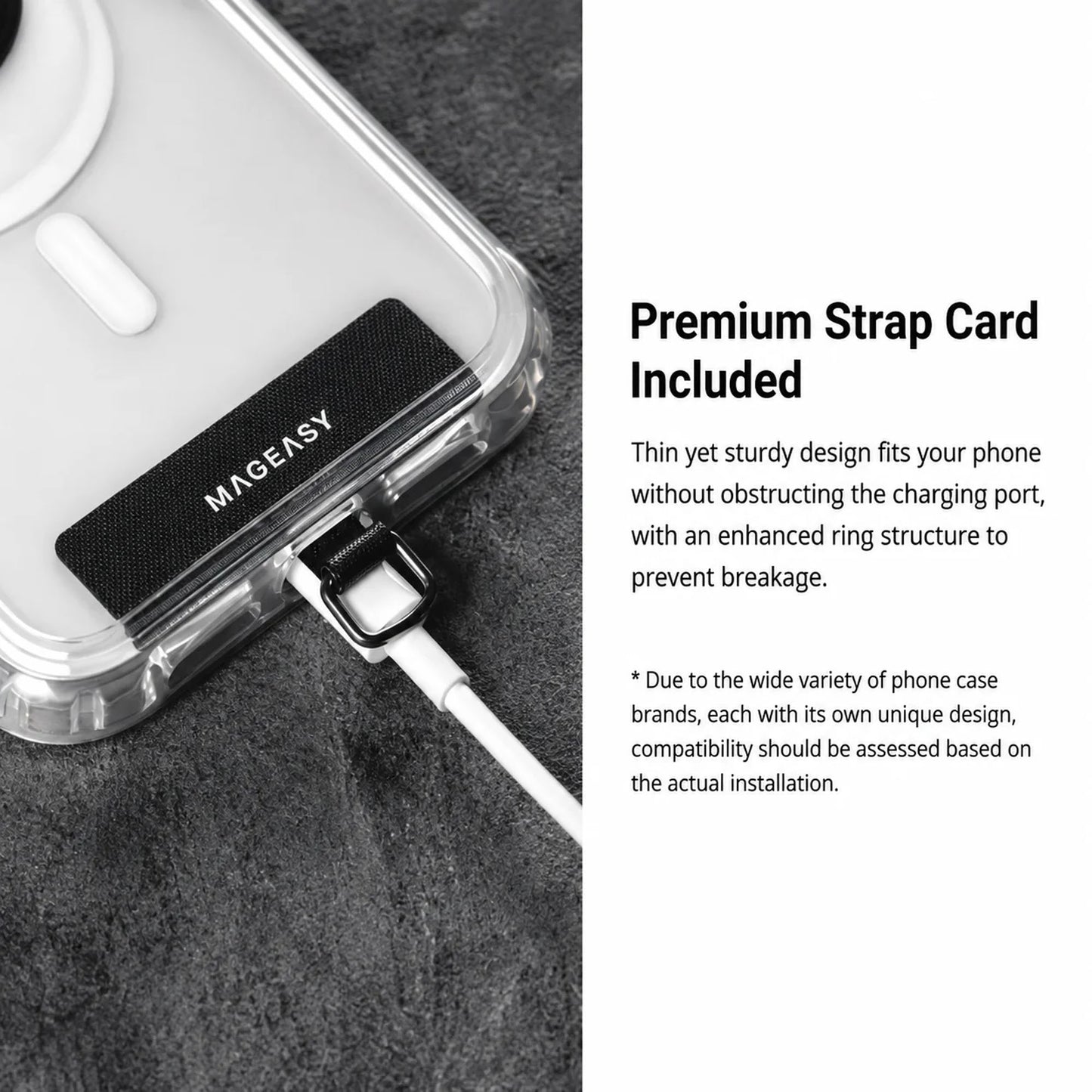 MAGEASY ROVER Utility Strap Dual Clip + Strap Card - Multiple Loops for Hands-free Carrying