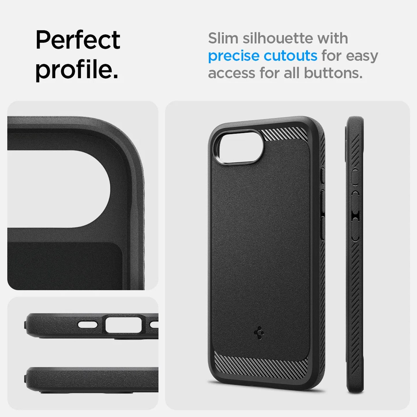 Spigen Rugged Armor MagFit Case for iPhone 17e / 16e - Slim Magnetic Case