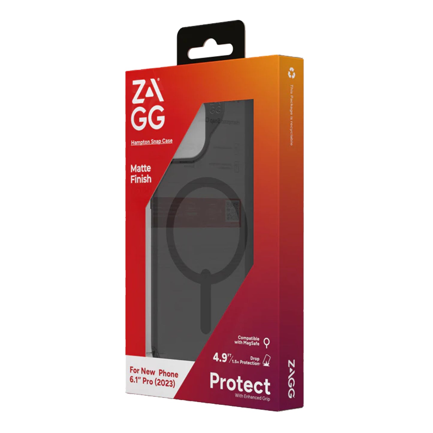 ZAGG Hampton Snap 1.5m Drop Protection Case  for iPhone 15 Series - Magsafe Compatible - Black