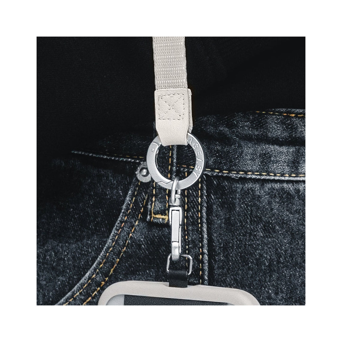 MAGEASY 15mm Wrist Strap + Strap Card with 360° Carabiner