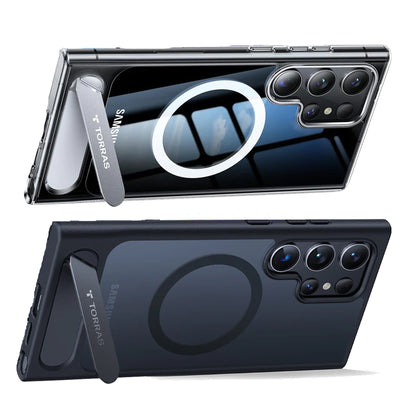 TORRAS UPRO Pstand Magsafe Case for Samsung Galaxy S24 Ultra - Build-in Stand - Forexengineer -Malaysia- 6938075664473-6938075664480