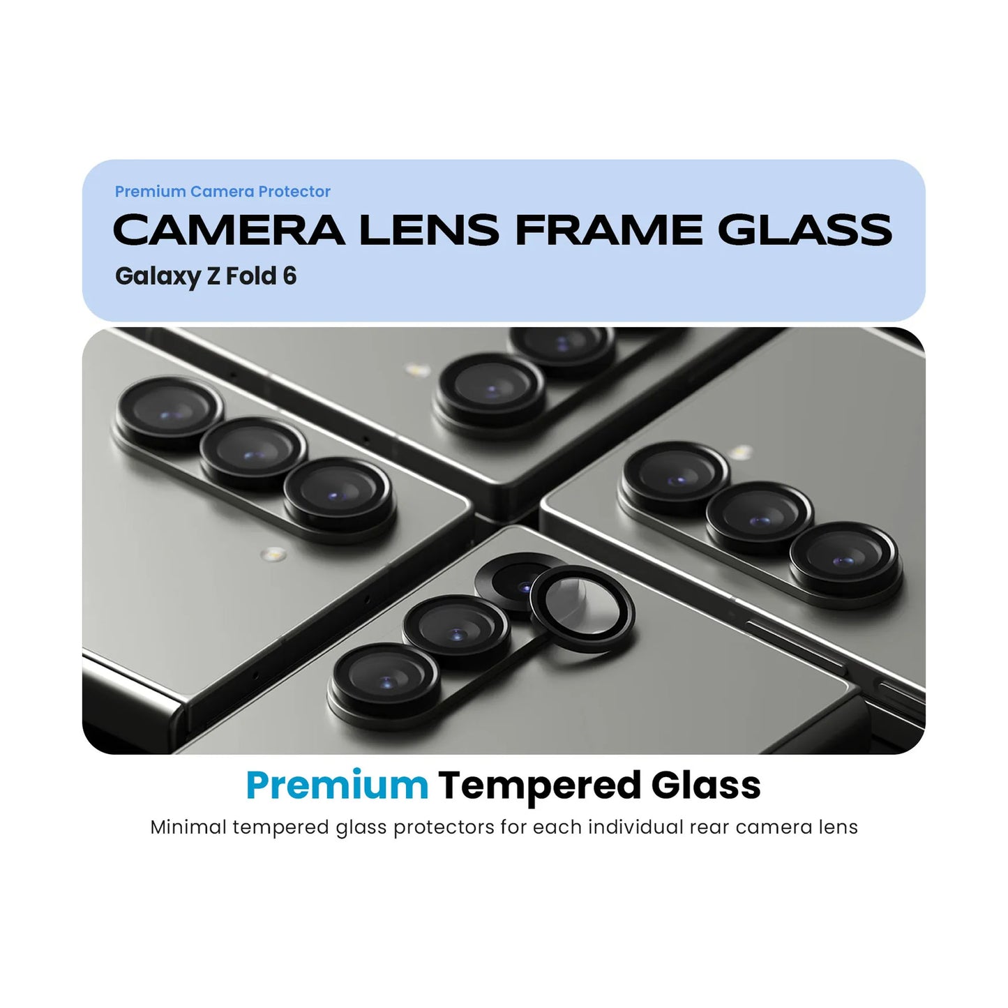 Ringke Camera Lens Protector Frame Glass for Samsung Galaxy Z Fold 6