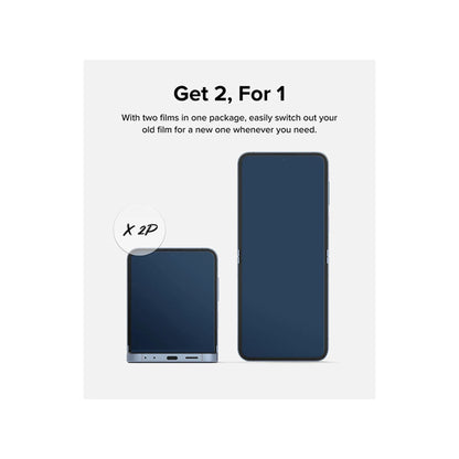 [2 PACK] Ringke Dual Easy Screen Protector for Samsung Galaxy Z Flip 6 - Clear - Forexengineer -Malaysia- 8809961787041