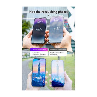 Hoda Anti-Reflection Tempered Glass Screen Protector for iPhone 16 Series - Dust Free Helper Included - Clear - Forexengineer -Malaysia