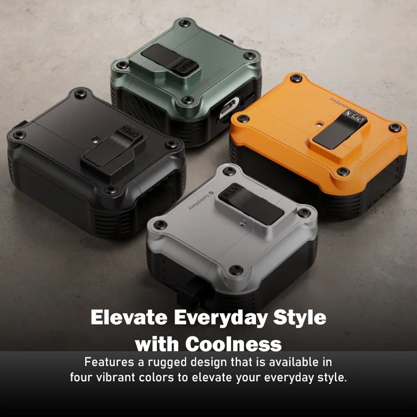 SwitchEasy Rugged Shield Case for AirPods Pro 2 / AirPods Pro 1 with Safety-lock Design