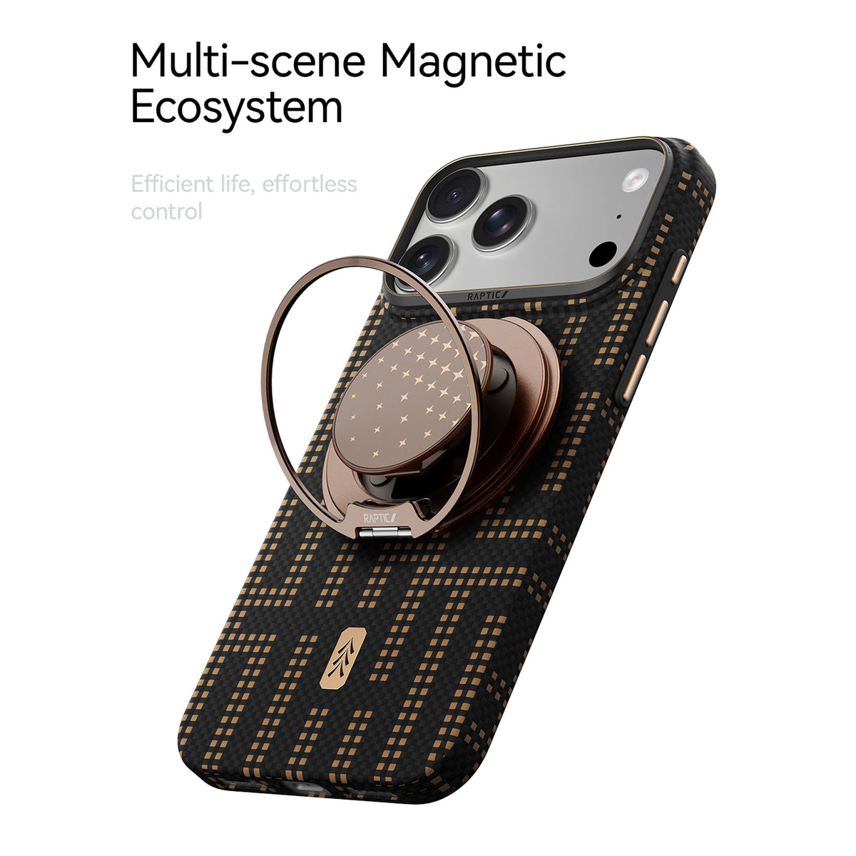 RAPTIC Aramid Skin Magnetic Case for iPhone 18 Pro Max / 18 Pro / 17 Pro Max / 17 Pro with Camera Control Buttons