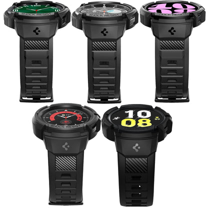 [ Case and Band ] Spigen Rugged Armor Pro for Samsung Watch - Black - Forexengineer -Malaysia- 8809896748018-8809896748049-8809896748117-8809811867268-8809811868197-8809811868241-8809896748070