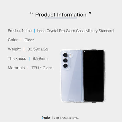 Hoda Crystal Pro Glass Case Military Standard for Samsung Z Flip 5 / Z Fold 5 - Clear - Forexengineer -Malaysia- 4711441975753-4711441975739