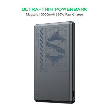 Black Shark 5000mAh Blade MagSafe Power Bank & Type-C PD 20W Fast Charging - Forexengineer -Malaysia- 6975498360537-6975498360506