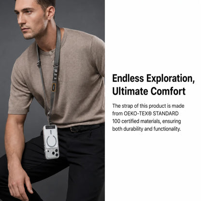 MAGEASY ROVER Utility Strap Dual Clip + Strap Card - Multiple Loops for Hands-free Carrying