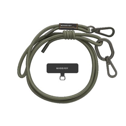MAGEASY 6mm Rope Strap + Strap Card - Phone Lanyard Adjustable Length - Forexengineer -Malaysia- 4895241114809-4895241114816-4895241114823-4895241114830-4895241114847-4895241114854-4895241114861-4895241114878-4895241114885