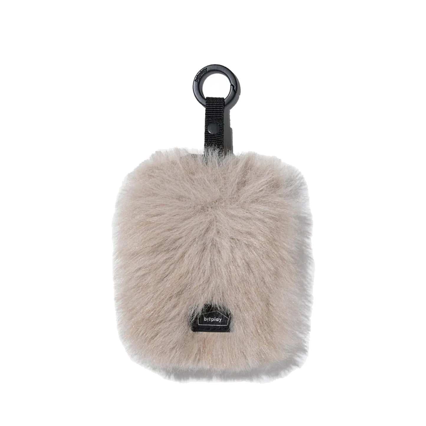 Bitplay Furry Badge Card Holder with Circle Buckle- Plush Velvet Fabric