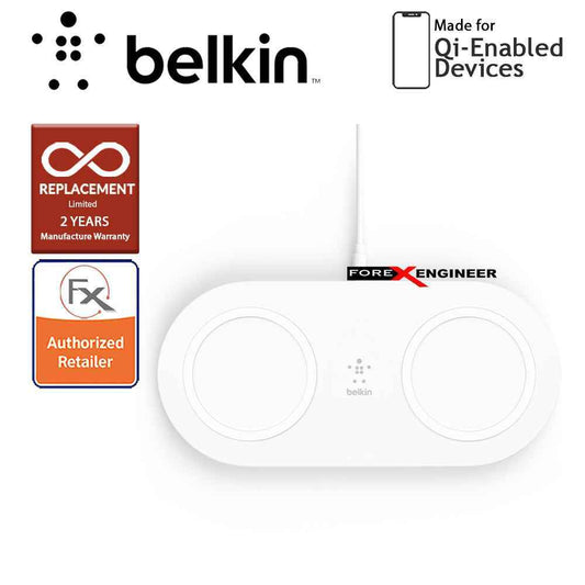 [RACKV2_CLEARANCE] Belkin BOOST‚ÜëCHARGE‚Ñ¢ 15W Dual Wireless Charging Pad - White (Barcode : 745883814299).