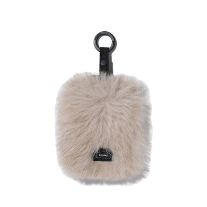 Bitplay Furry Badge Card Holder with Circle Buckle- Plush Velvet Fabric - Forexengineer -Malaysia