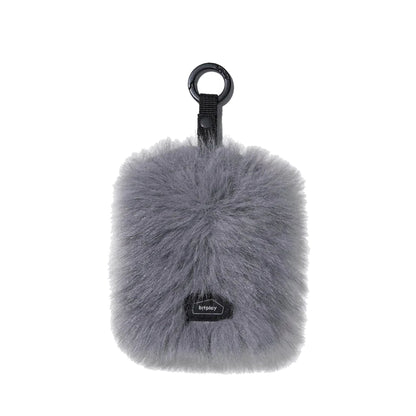 Bitplay Furry Badge Card Holder with Circle Buckle- Plush Velvet Fabric - Forexengineer -Malaysia