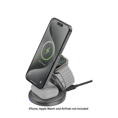 ENERGEA GoMag Gyre 3-In-1 MagSafe Compatible Wireless Charging Station - Forexengineer -Malaysia
