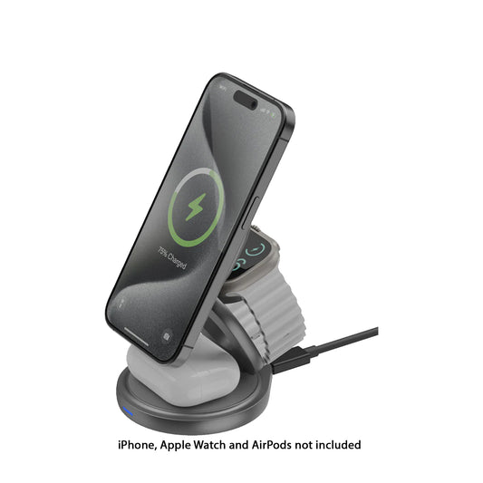 ENERGEA GoMag Gyre 3-In-1 MagSafe Compatible Wireless Charging Station - Forexengineer -Malaysia- 8885020100907