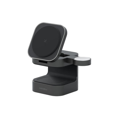 ENERGEA MagCube Qi2 Certified 3-in-1 Wireless Charger Fast Charger Magnetic - Forexengineer -Malaysia