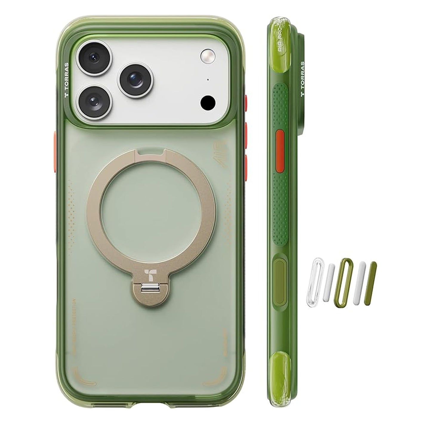 TORRAS Ostand Q3 Spin Air Series Case for iPhone 17 Pro Max / 17 Pro - Magnetic Case with Foldable Stand
