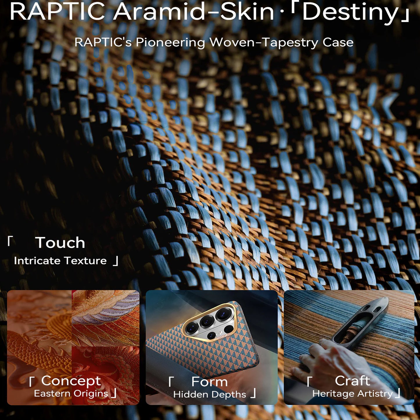 Raptic Aramid Skin for Samsung Galaxy S26 Ultra Magnetic Case Aerospace-Grade Aramid Strength