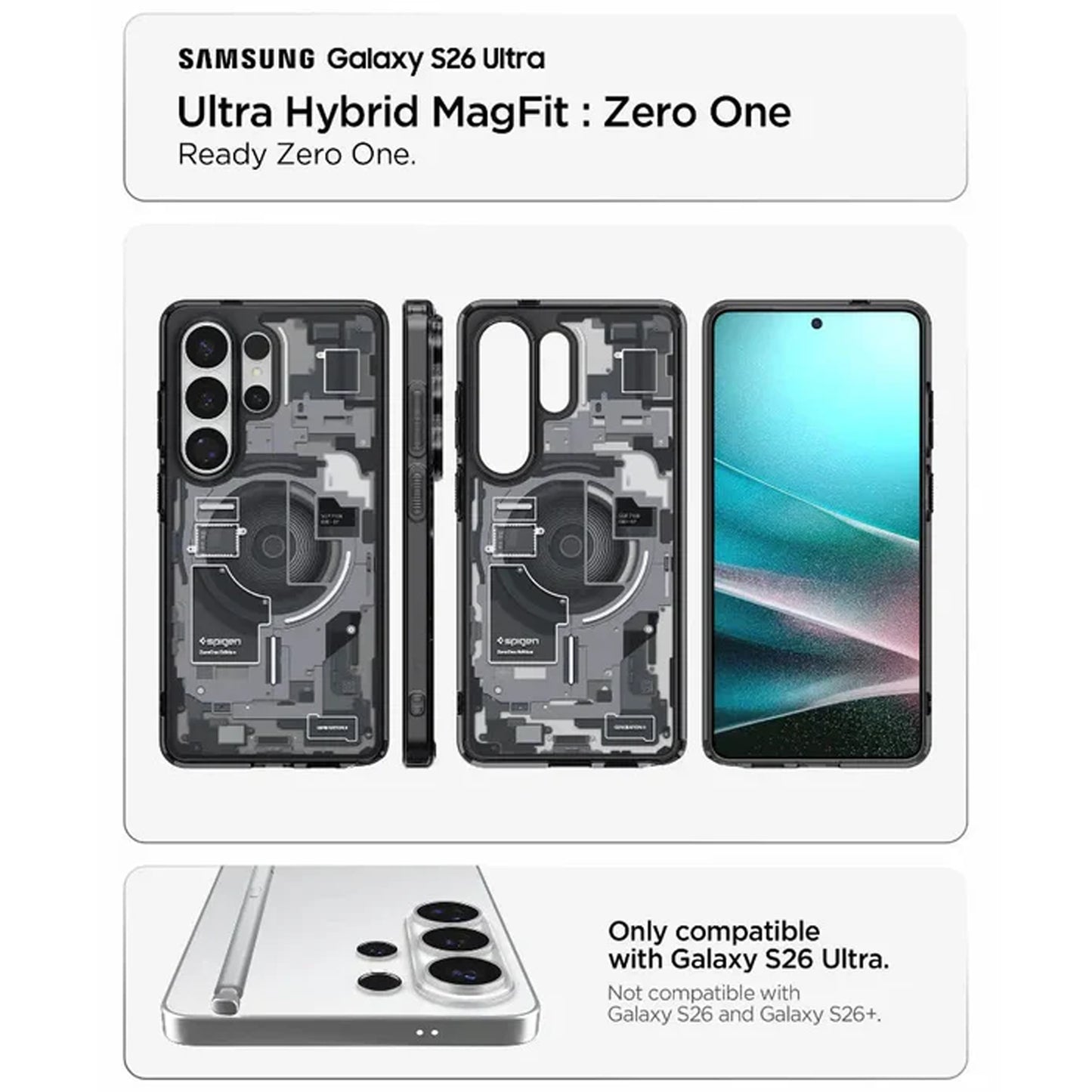 Spigen Ultra Hybrid Zero One MagFit for Samsung Galaxy S26 Ultra - Magnetic Case