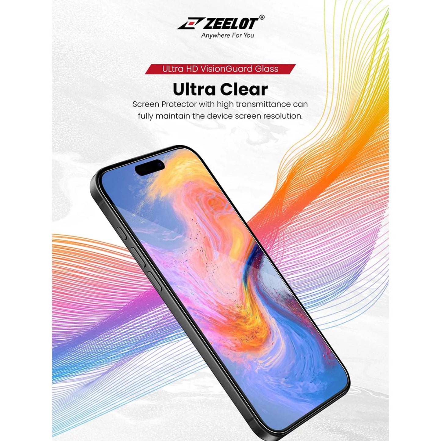 ZEELOT SOLIDsleek V2 ( 2.5D+ ) for iPhone 17 Series ( with EasyFit Installation Kit ) - Ultra HD VisionGuard