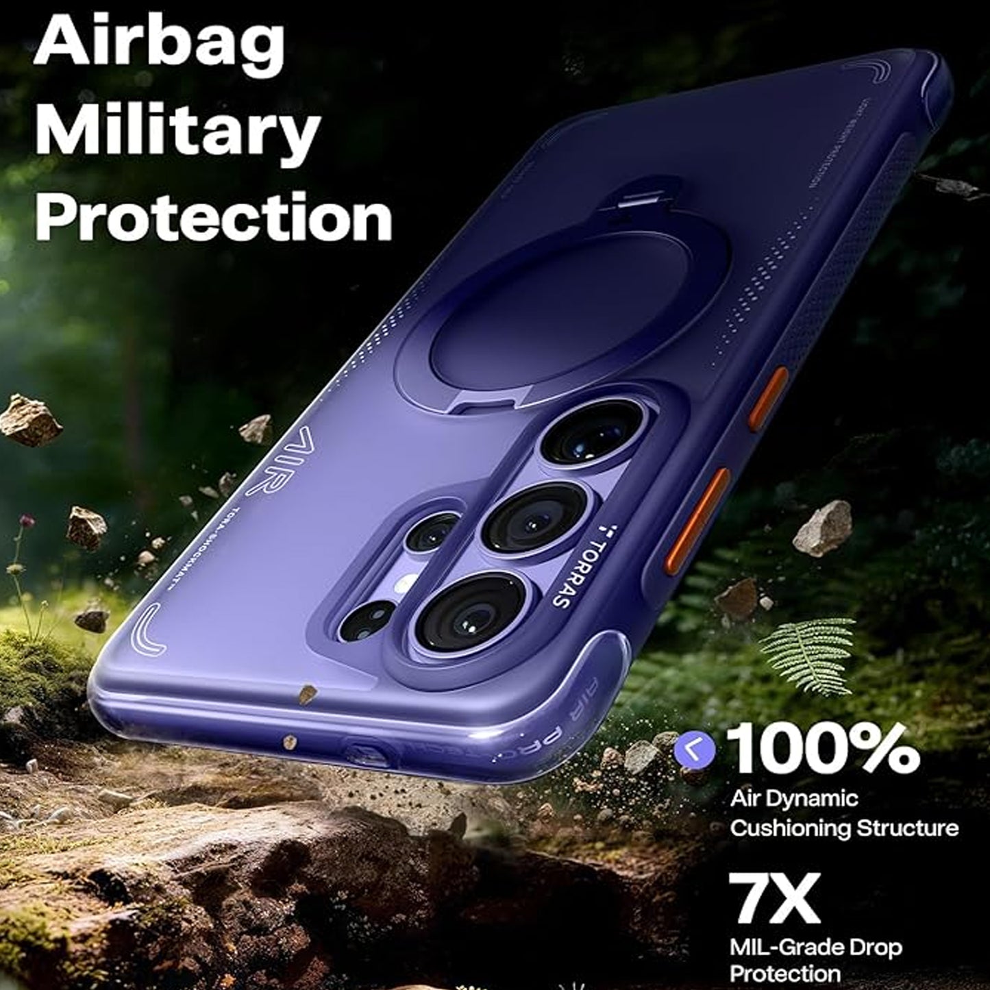 TORRAS Ostand Q3 Air Magnetic Case for Samsung Galaxy S26 Ultra - 360° Rotating Stand