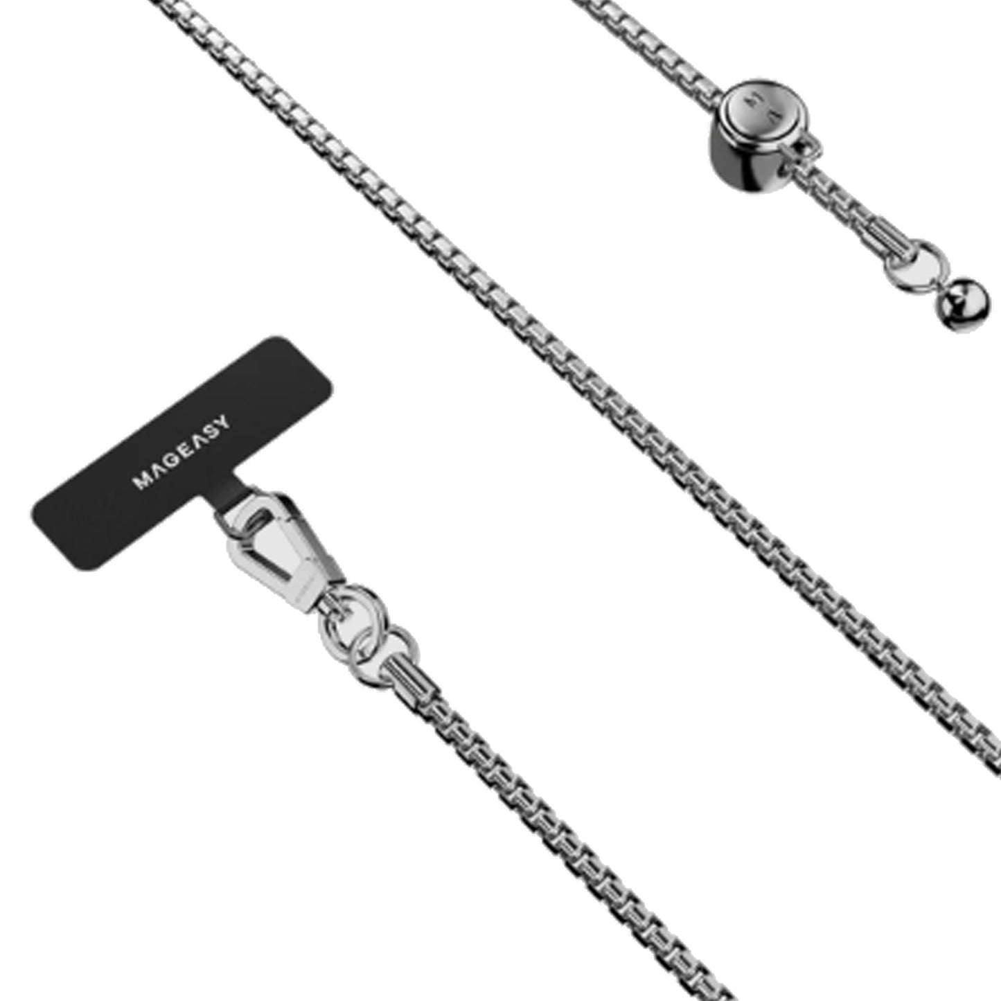 MAGEASY Metal Chain Strap + Strap Card Phone Lanyard