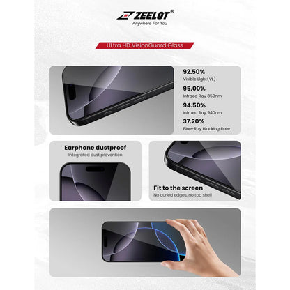 ZEELOT SOLIDsleek V2 ( 2.5D+ ) for iPhone 17 Series ( with EasyFit Installation Kit ) - Ultra HD VisionGuard
