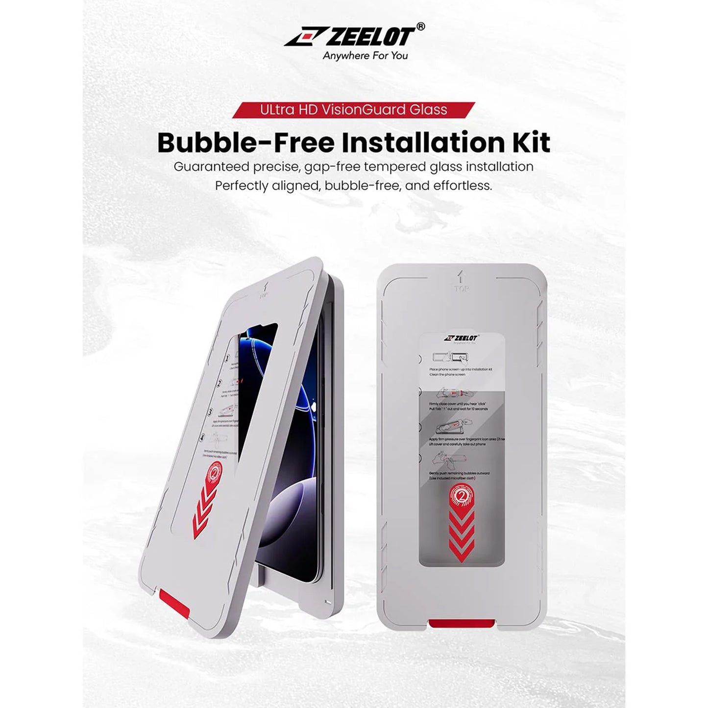 ZEELOT SOLIDsleek V2 ( 2.5D+ ) for iPhone 17 Series ( with EasyFit Installation Kit ) - Ultra HD VisionGuard