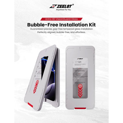 ZEELOT SOLIDsleek V2 ( 2.5D+ ) for iPhone 17 Series ( with EasyFit Installation Kit ) - Ultra HD VisionGuard