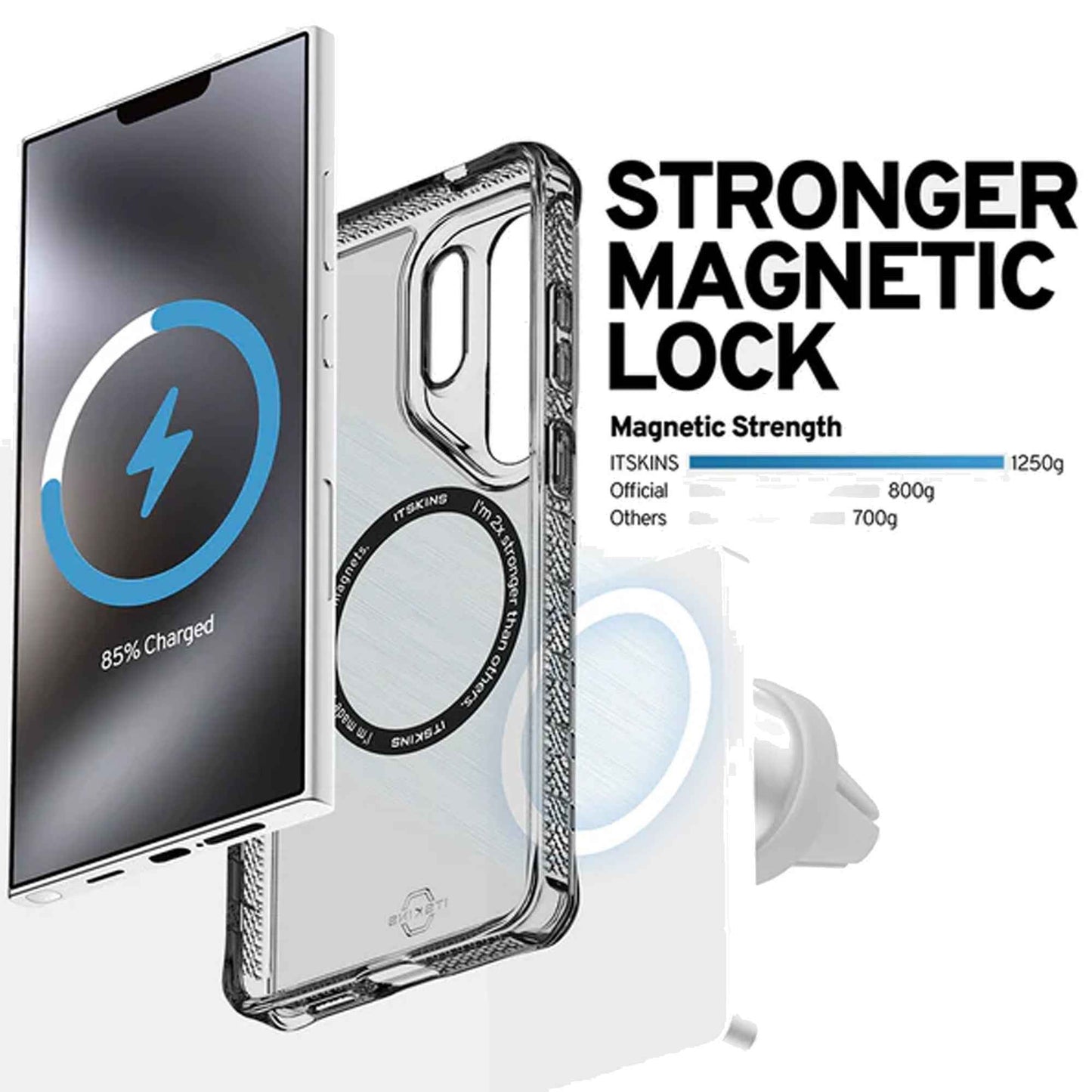 ITSKINS HYBRID R // CLEAR with MagSafe for Samsung Galaxy S26 Ultra Drop Protection up to 4m