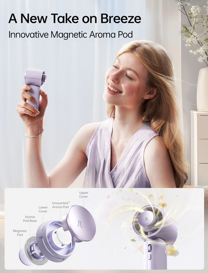 JisuLife PRO1 MINI Handheld Fan 4250mAh 30H Runtime with Magnetic Aroma Pad