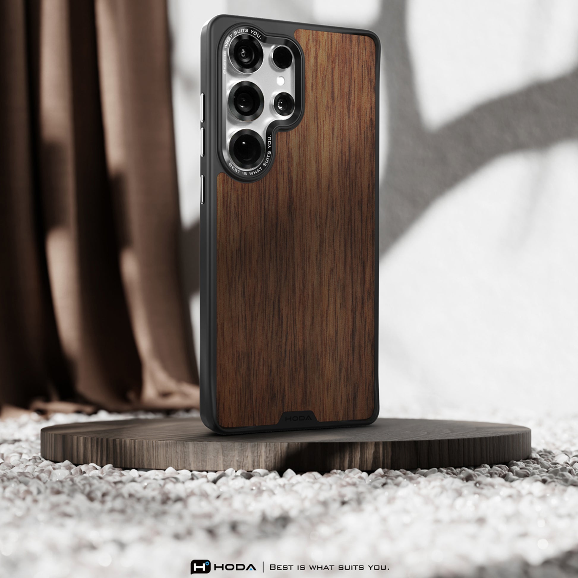 HODA DIVERSE Case Military Standard with Magnet for Samsung Galaxy S25 Ultra - Walnut - Forexengineer -Malaysia