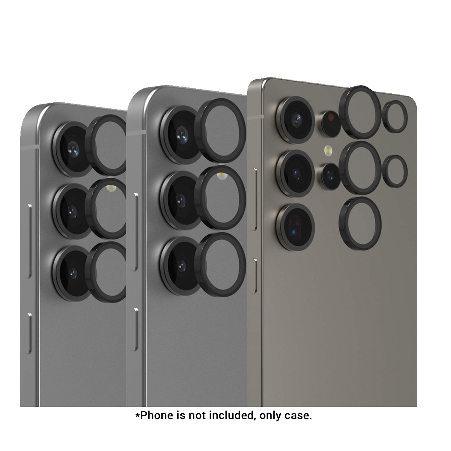 InvisibleShield Glass Elite Anti-Reflective Camera Rings Lens Protector for Samsung Galaxy S25 Series - Black - Forexengineer -Malaysia