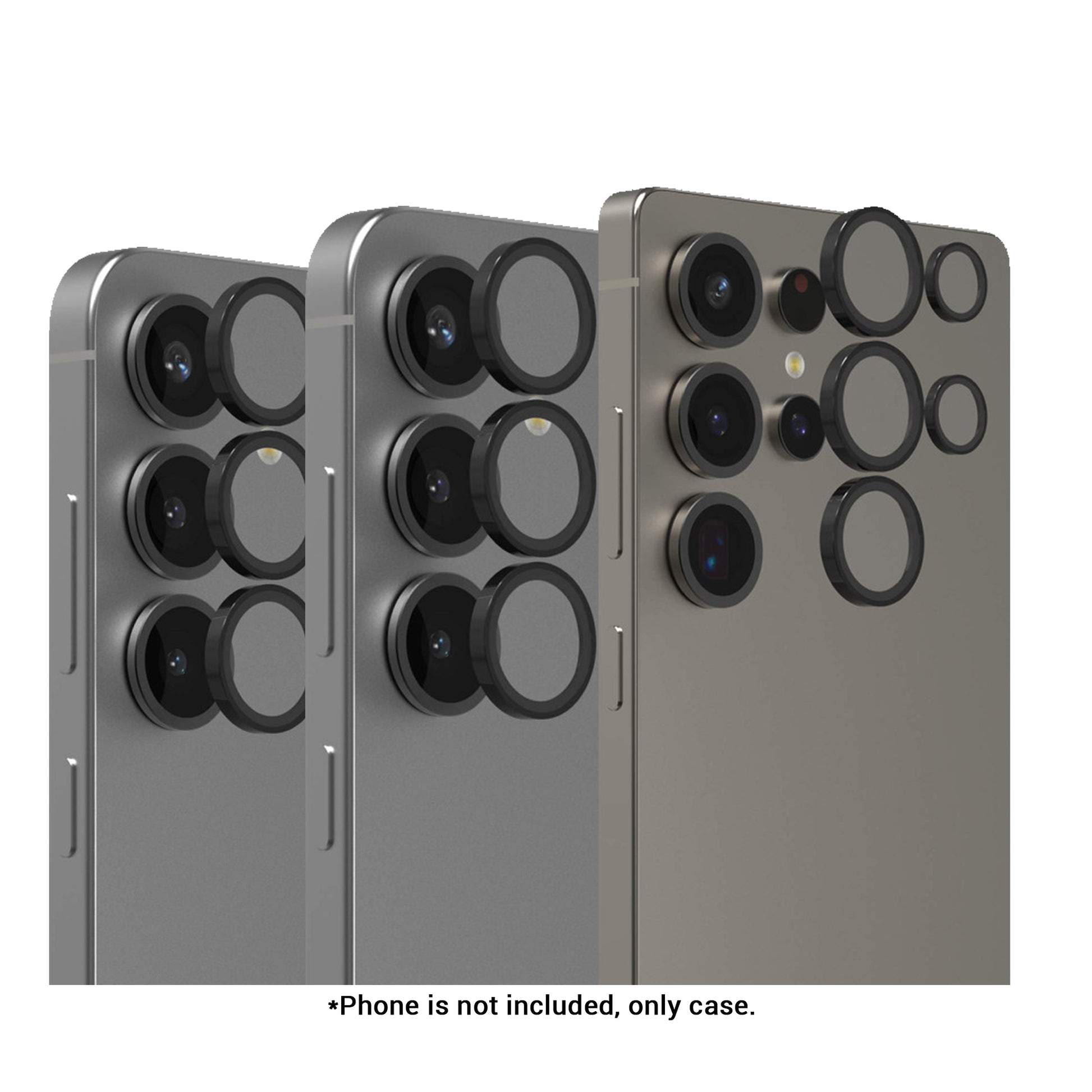 InvisibleShield Glass Elite Anti-Reflective Camera Rings Lens Protector for Samsung Galaxy S25 Series - Black - Forexengineer -Malaysia
