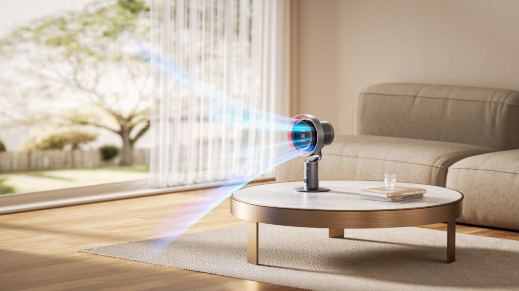 Jisulife Table Fan Pro3 ( 8000mAh ) Portable Bladeless Fan H11 Level Air Filtration 100 Wind Speed - Forexengineer -Malaysia- 6975061533412