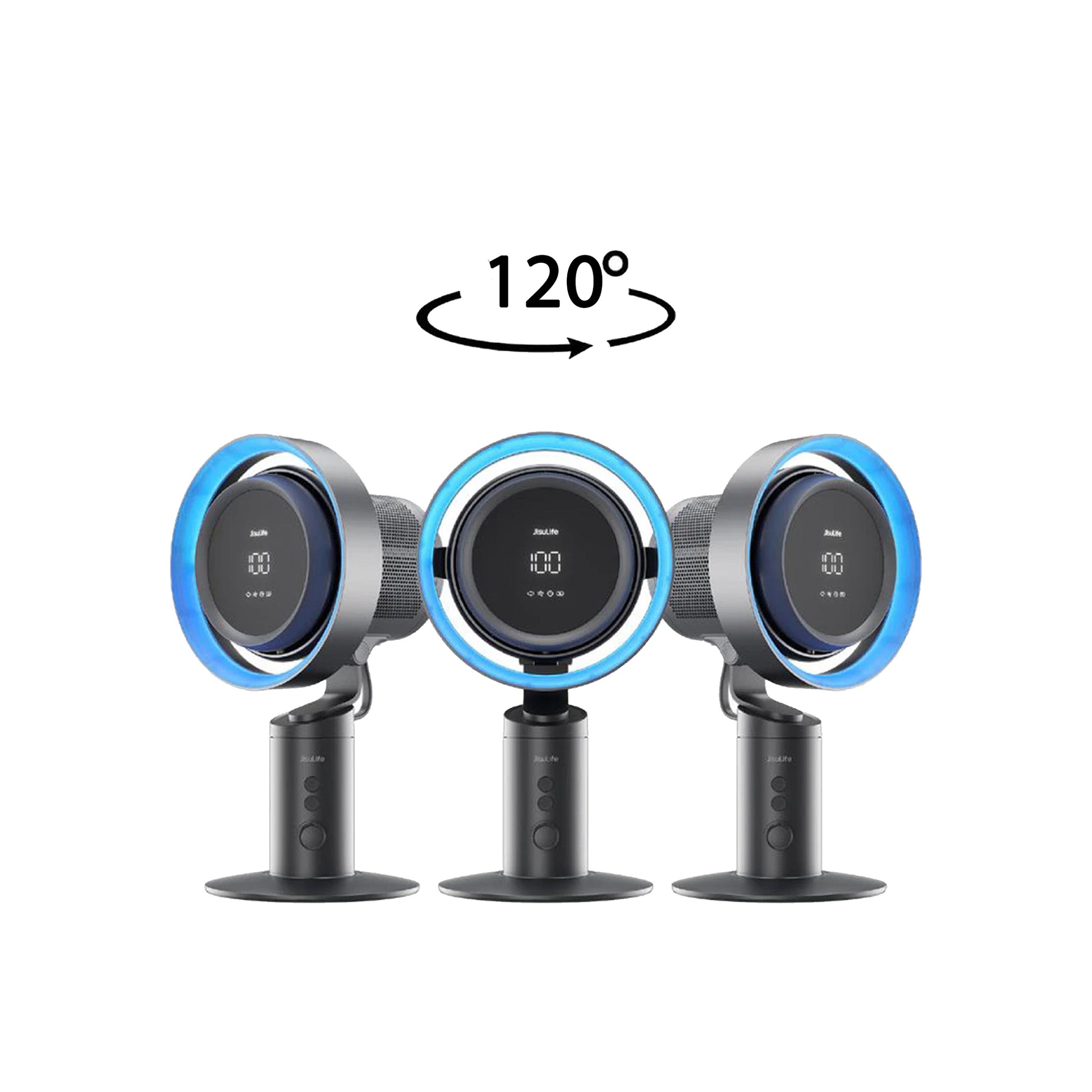Jisulife Table Fan Pro3 ( 8000mAh ) Portable Bladeless Fan H11 Level Air Filtration 100 Wind Speed - Forexengineer -Malaysia- 6975061533412