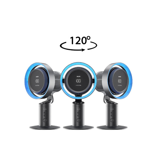 Jisulife Table Fan Pro3 ( 8000mAh ) Portable Bladeless Fan H11 Level Air Filtration 100 Wind Speed - Forexengineer -Malaysia- 6975061533412