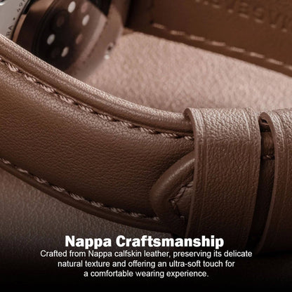 MAGEASY Nappa Calfskin Leather Band for Apple Watch 49mm / 46mm / 45mm / 44mm / 42mm / 41mm / 40mm - Forexengineer -Malaysia